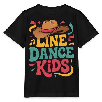 Line Dance Kids Cowboy Shirt - Stanley/Stella MINI CREATOR Kids’ T-Shirt - black - Front - Mikhail (115cm)