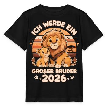 I'm going to be A big brother in 2026 - Stanley/Stella MINI CREATOR Kids’ T-Shirt - black - Front - Mikhail (115cm)