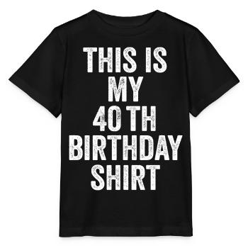 40th Anniversary 40th Anniversary Gift - 40th Anniversary Gift - Stanley/Stella MINI CREATOR Kids’ T-Shirt - black - Front - Mikhail (115cm)