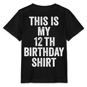 12th Anniversary 12th Anniversary Gift - 12th Anniversary Gift - Stanley/Stella MINI CREATOR Kids’ T-Shirt - black - Front - Mikhail (115cm)