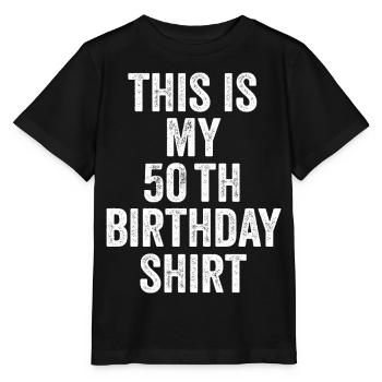 50th Anniversary 50th Anniversary Gift - 50th Anniversary Gift - Stanley/Stella MINI CREATOR Kids’ T-Shirt - black - Front - Mikhail (115cm)