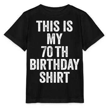 70th Anniversary 70th Birthday Gift - 70th Birthday Gift - Stanley/Stella MINI CREATOR Kids’ T-Shirt - black - Front - Mikhail (115cm)