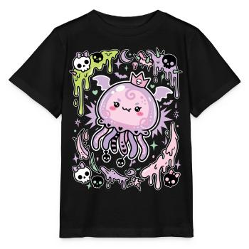 Pastell-Geisterquallen-Ästhetik - Stanley/Stella Kinder T-Shirt MINI CREATOR  - Schwarz - Vorne - Mikhail (115cm)
