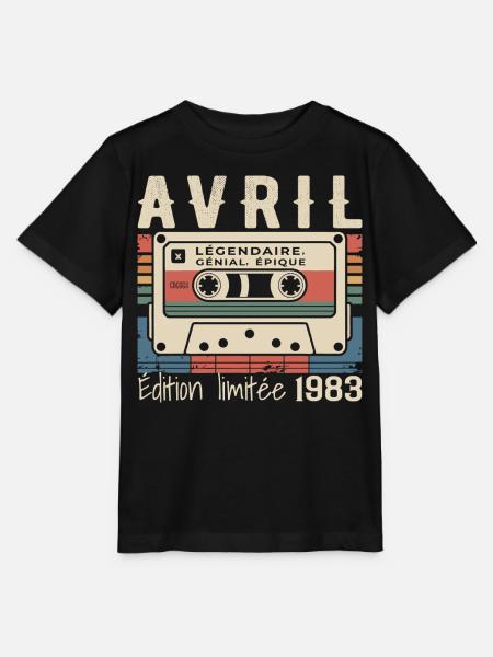 April 1983 April 1983 - Stanley/Stella Kinder T-Shirt MINI CREATOR - Schwarz