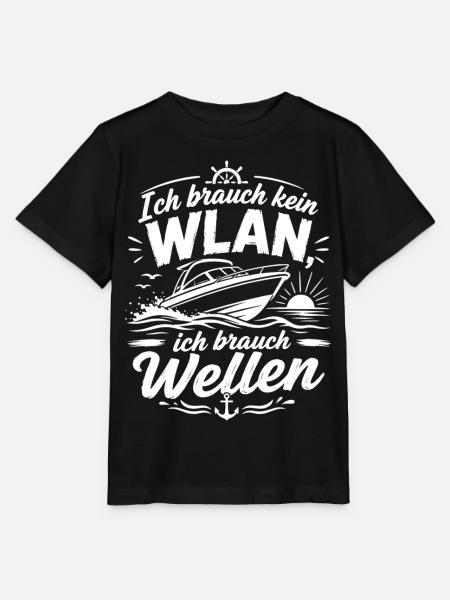 Wellen statt WLAN – Bootsmotiv - Stanley/Stella Kinder T-Shirt MINI CREATOR - Schwarz