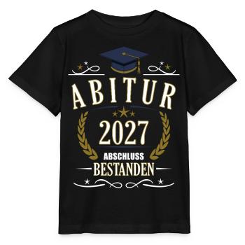 Abitur 2027 - Stanley/Stella Kinder T-Shirt MINI CREATOR  - Schwarz - Vorne - Mikhail (115cm)