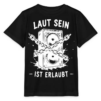 Laut Sein Ist Erlaubt – Lautsprecher Punk - Stanley/Stella Kinder T-Shirt MINI CREATOR  - Schwarz - Vorne - Mikhail (115cm)