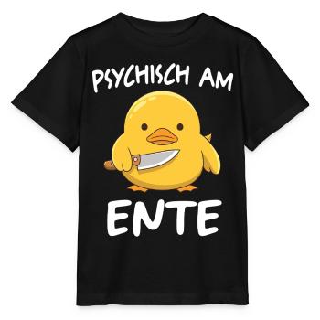 Psychisch Am Ente Lustiger Spruch - Stanley/Stella Kinder T-Shirt MINI CREATOR  - Schwarz - Vorne - Mikhail (115cm)