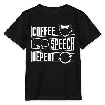 Santé mentale Buveur de café mental - T-shirt bio MINI CREATOR Stanley/Stella Enfant - noir - Devant - Mikhail (115cm)
