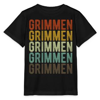 Grimmen Stadt Retro Vintage - Stanley/Stella Kinder T-Shirt MINI CREATOR  - Schwarz - Vorne - Mikhail (115cm)