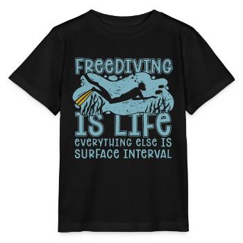 Freediver Freediving Apnea Diving Gift - Stanley/Stella MINI CREATOR Kids’ T-Shirt - black - Front - Mikhail (115cm)