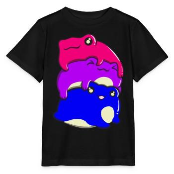 Bisexueller Stolz Froschhaufen Bisexuelle Flagge B - Stanley/Stella Kinder T-Shirt MINI CREATOR  - Schwarz - Vorne - Mikhail (115cm)