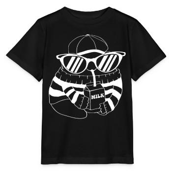 Beatnik Frog Milk Carton Retro Vintage - Stanley/Stella MINI CREATOR Kids’ T-Shirt - black - Front - Mikhail (115cm)