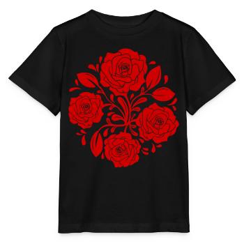 Barocke Ästhetik Rose Kunstwerk Soft Grunge - Stanley/Stella Kinder T-Shirt MINI CREATOR  - Schwarz - Vorne - Mikhail (115cm)