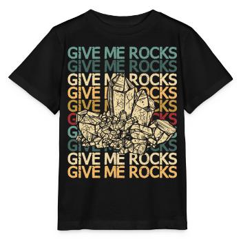 Funny Rock Hunting Geologist Rock Hunter - Stanley/Stella MINI CREATOR Kids’ T-Shirt - black - Front - Mikhail (115cm)