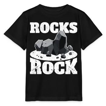 Funny Rock Hunting Geologist Rock Hunter - Stanley/Stella MINI CREATOR Kids’ T-Shirt - black - Front - Mikhail (115cm)