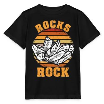 Funny Rock Hunting Rock Hunter Geologist - Stanley/Stella MINI CREATOR Kids’ T-Shirt - black - Front - Mikhail (115cm)