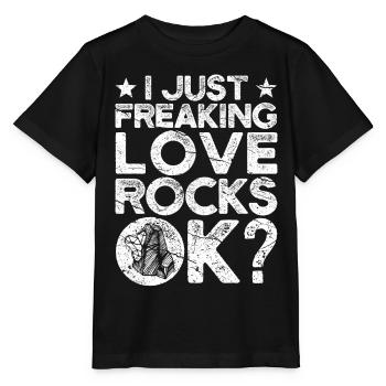 Funny Rock Hunting Geologist Rock Hunter - Stanley/Stella MINI CREATOR Kids’ T-Shirt - black - Front - Mikhail (115cm)