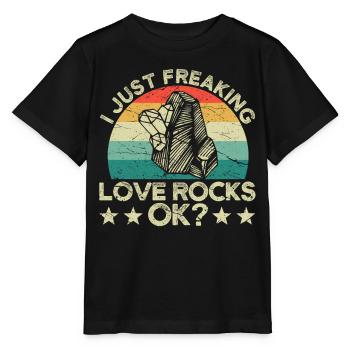 Funny Rock Hunting Geologist Rock Hunter - Stanley/Stella MINI CREATOR Kids’ T-Shirt - black - Front - Mikhail (115cm)