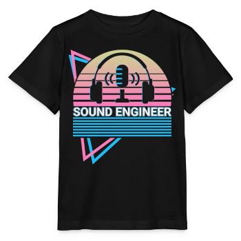 Sound Engineer Sound Engineering Retro - Stanley/Stella MINI CREATOR Kids’ T-Shirt - black - Front - Mikhail (115cm)
