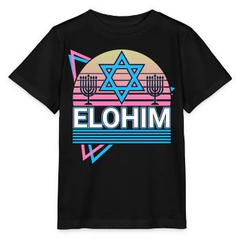 Elohim Mythologie hébraïque Juif rétro - T-shirt bio MINI CREATOR Stanley/Stella Enfant - noir - Devant - Mikhail (115cm)