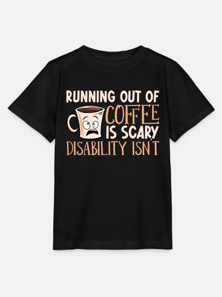Mental Health Coffee Running Out Of Coffee Anxiety - Stanley/Stella MINI CREATOR Kids’ T-Shirt - black
