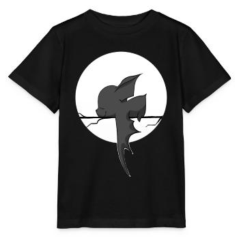 süße Fledermaus schläft, mit Mond, Comic - Stanley/Stella Kinder T-Shirt MINI CREATOR  - Schwarz - Vorne - Mikhail (115cm)