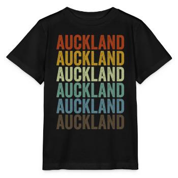 Auckland Nouvelle-Zélande Retro Vintage - T-shirt bio MINI CREATOR Stanley/Stella Enfant - noir - Devant - Mikhail (115cm)