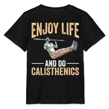 Calisthenics Körpergewicht Krafttraining - Stanley/Stella Kinder T-Shirt MINI CREATOR  - Schwarz - Vorne - Mikhail (115cm)