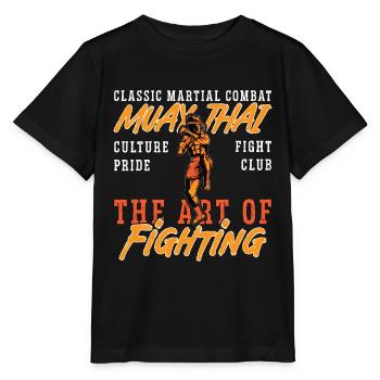 Muay Thai Classic Martial Combat Fighter Boxing - Stanley/Stella Kinder T-Shirt MINI CREATOR  - Schwarz - Vorne - Mikhail (115cm)