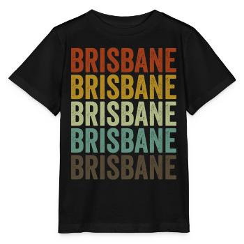 Brisbane Australia Retro Vintage - Stanley/Stella MINI CREATOR Kids’ T-Shirt - black - Front - Mikhail (115cm)