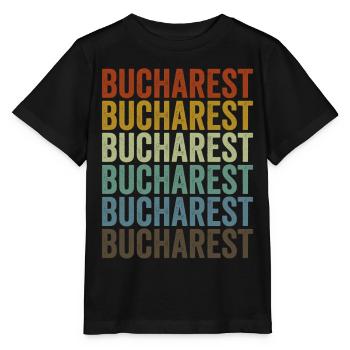 Bukarest Rumänien Retro Vintage - Stanley/Stella Kinder T-Shirt MINI CREATOR  - Schwarz - Vorne - Mikhail (115cm)