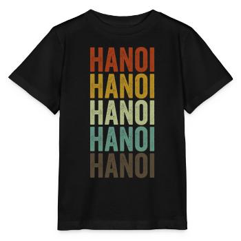 Hanoi Vietnam Retro Vintage - Stanley/Stella Kinder T-Shirt MINI CREATOR  - Schwarz - Vorne - Mikhail (115cm)