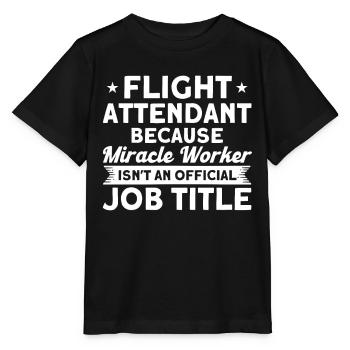 Personnel de cabine de l’hôtesse de l’air hôtesse de l’air - T-shirt bio MINI CREATOR Stanley/Stella Enfant - noir - Devant - Mikhail (115cm)