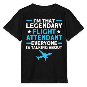 Personnel de cabine de l’hôtesse de l’air hôtesse de l’air - T-shirt bio MINI CREATOR Stanley/Stella Enfant - noir - Devant - Mikhail (115cm)