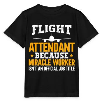 Personnel de cabine de l’hôtesse de l’air hôtesse de l’air - T-shirt bio MINI CREATOR Stanley/Stella Enfant - noir - Devant - Mikhail (115cm)