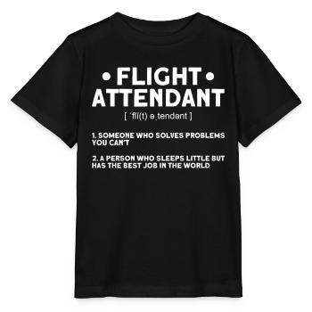 Personnel de cabine de l’hôtesse de l’air hôtesse de l’air - T-shirt bio MINI CREATOR Stanley/Stella Enfant - noir - Devant - Mikhail (115cm)