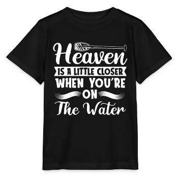 Rafting Heaven est un peu plus proche canoë de pagaie - T-shirt bio MINI CREATOR Stanley/Stella Enfant - noir - Devant - Mikhail (115cm)