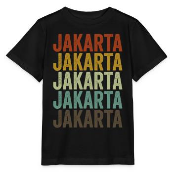 Jakarta Indonésie Retro Vintage - T-shirt bio MINI CREATOR Stanley/Stella Enfant - noir - Devant - Mikhail (115cm)