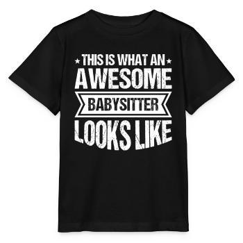 Babysitter Gift Babysitting Best Babysitter - Stanley/Stella MINI CREATOR Kids’ T-Shirt - black - Front - Mikhail (115cm)