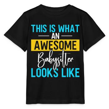 Babysitter Geschenk Babysitting Bester Babysitter - Stanley/Stella Kinder T-Shirt MINI CREATOR  - Schwarz - Vorne - Mikhail (115cm)