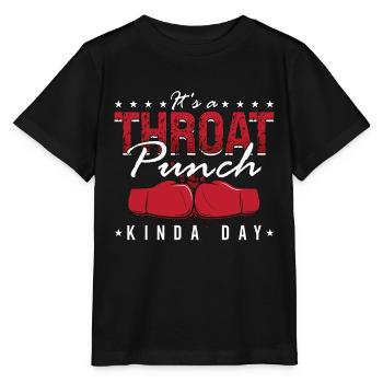 Kickboxing It's A Throat Kickboxer Fighter Boxing - Stanley/Stella MINI CREATOR Kids’ T-Shirt - black - Front - Mikhail (115cm)