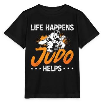 La vie de judo arrive Le judo aide les sports de karaté de combat - T-shirt bio MINI CREATOR Stanley/Stella Enfant - noir - Devant - Mikhail (115cm)