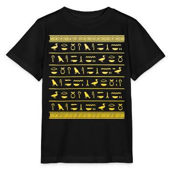 Ägyptische Hieroglyphen Historiker Altes Ägypten - Stanley/Stella Kinder T-Shirt MINI CREATOR  - Schwarz - Vorne - Mikhail (115cm)