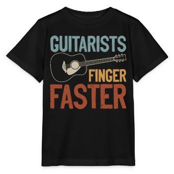 Guitariste Wordplay Humour pour Adultes - T-shirt bio MINI CREATOR Stanley/Stella Enfant - noir - Devant - Mikhail (115cm)
