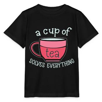 Buveur de thé Amateur de thé Cadeau Thé - T-shirt bio MINI CREATOR Stanley/Stella Enfant - noir - Devant - Mikhail (115cm)