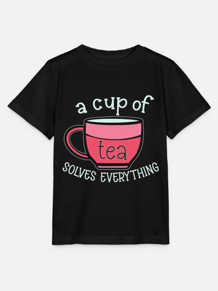 Teetrinker Teeliebhaber Geschenk Tee - Stanley/Stella Kinder T-Shirt MINI CREATOR  - Schwarz