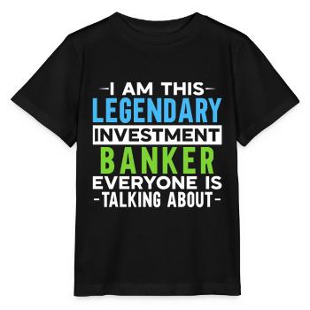 Banquier Banque Argent Banquier - T-shirt bio MINI CREATOR Stanley/Stella Enfant - noir - Devant - Mikhail (115cm)
