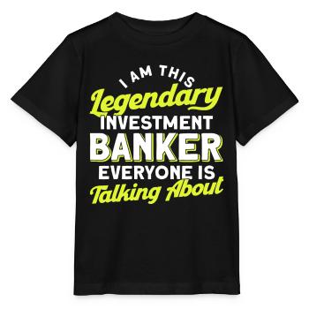 Banquier Banque Argent Banquier - T-shirt bio MINI CREATOR Stanley/Stella Enfant - noir - Devant - Mikhail (115cm)