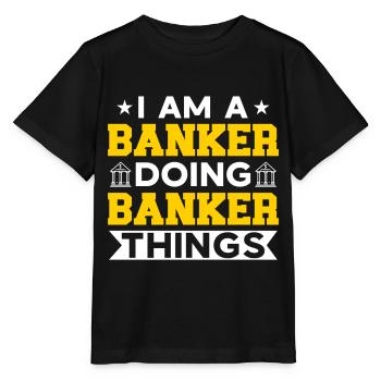 Banquier Banque Argent Banquier - T-shirt bio MINI CREATOR Stanley/Stella Enfant - noir - Devant - Mikhail (115cm)